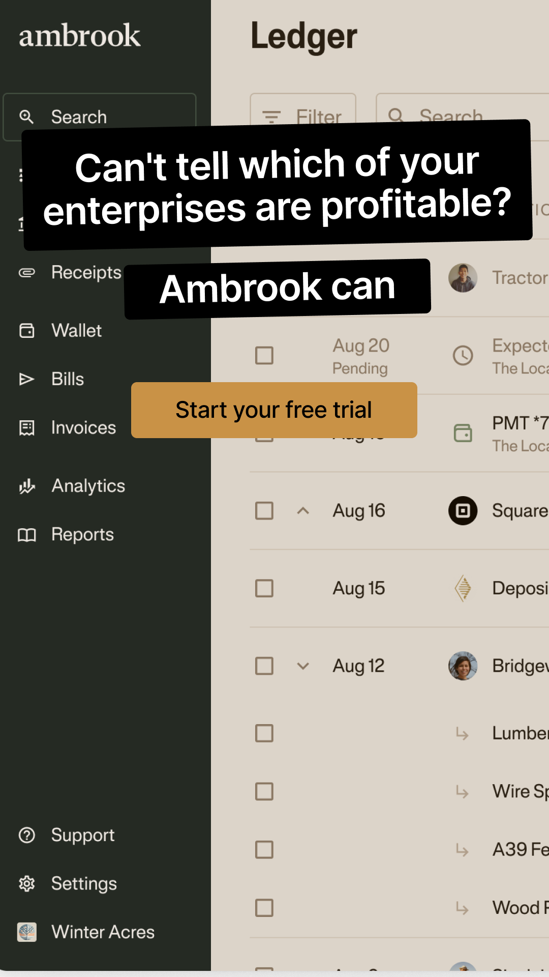 Ambrook Facebook ad from Mar 10, 2026