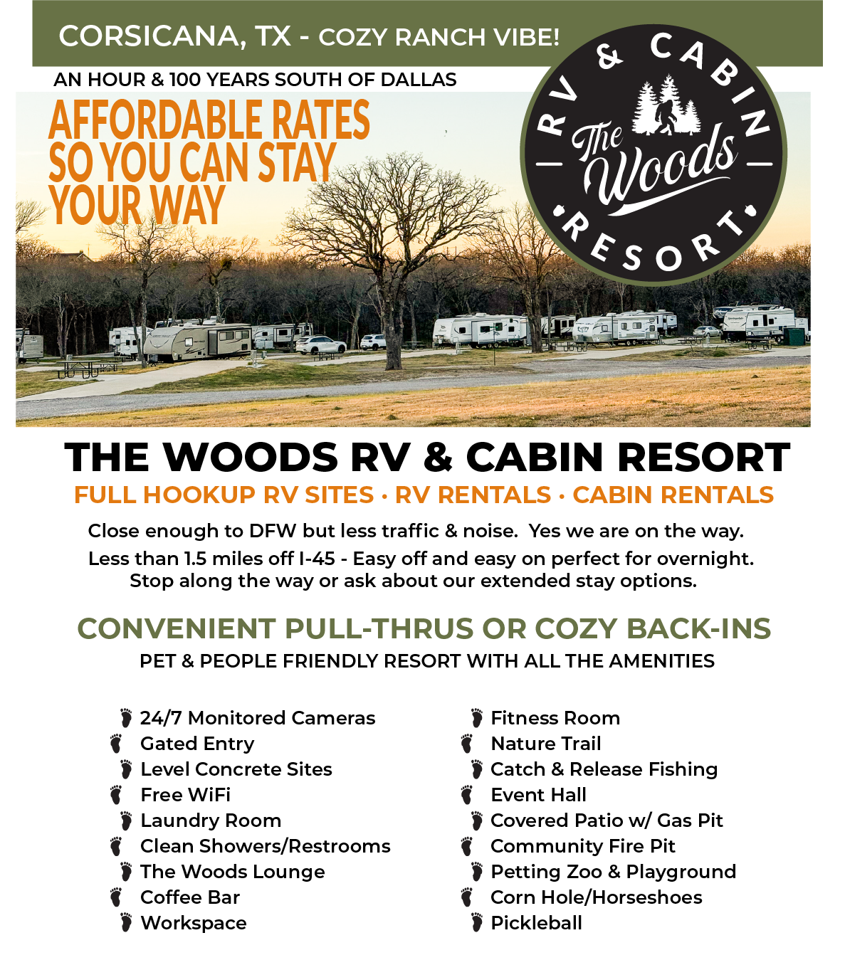 The Woods · RV & Cabin Resort Facebook ad: TheWoodsRVandCabinResort