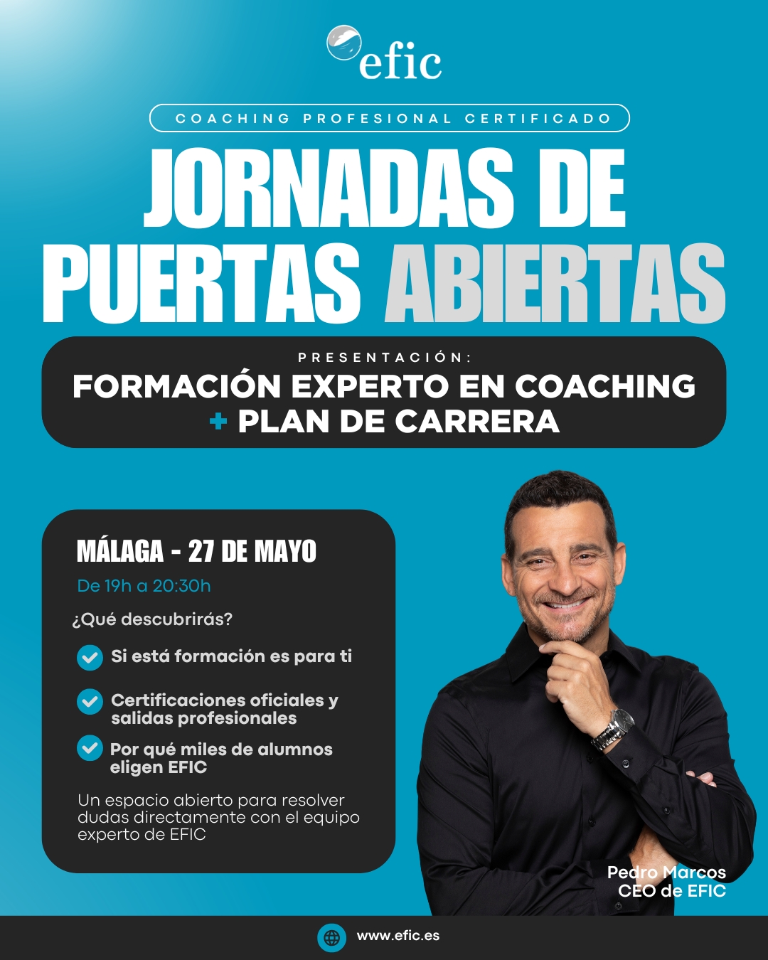 EFIC Escuela de Formacion Integral en Coaching Facebook ad: Conoce el Coaching Profesional en Sevilla