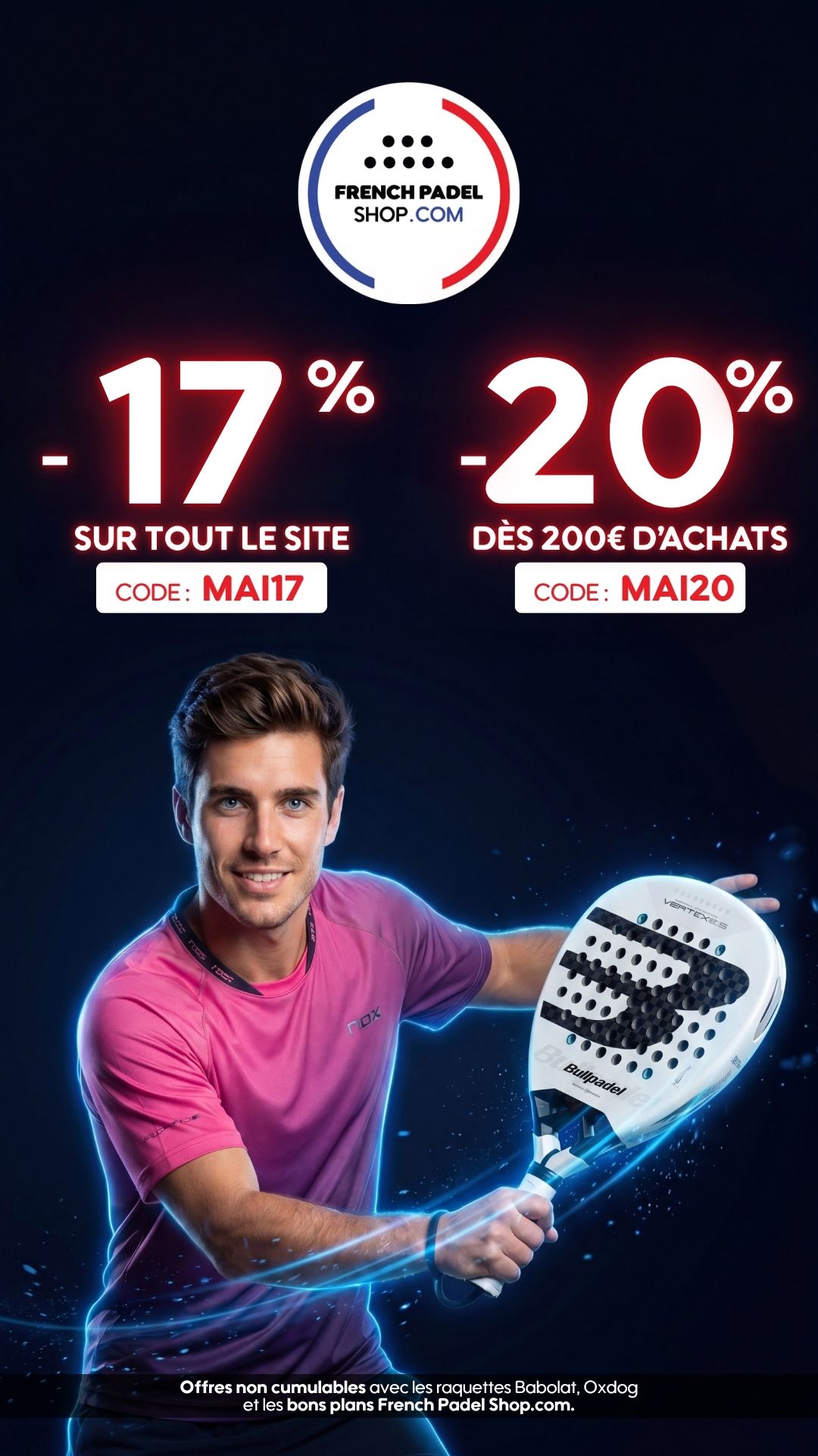 French Padel Shop Facebook ad from May 11, 2026