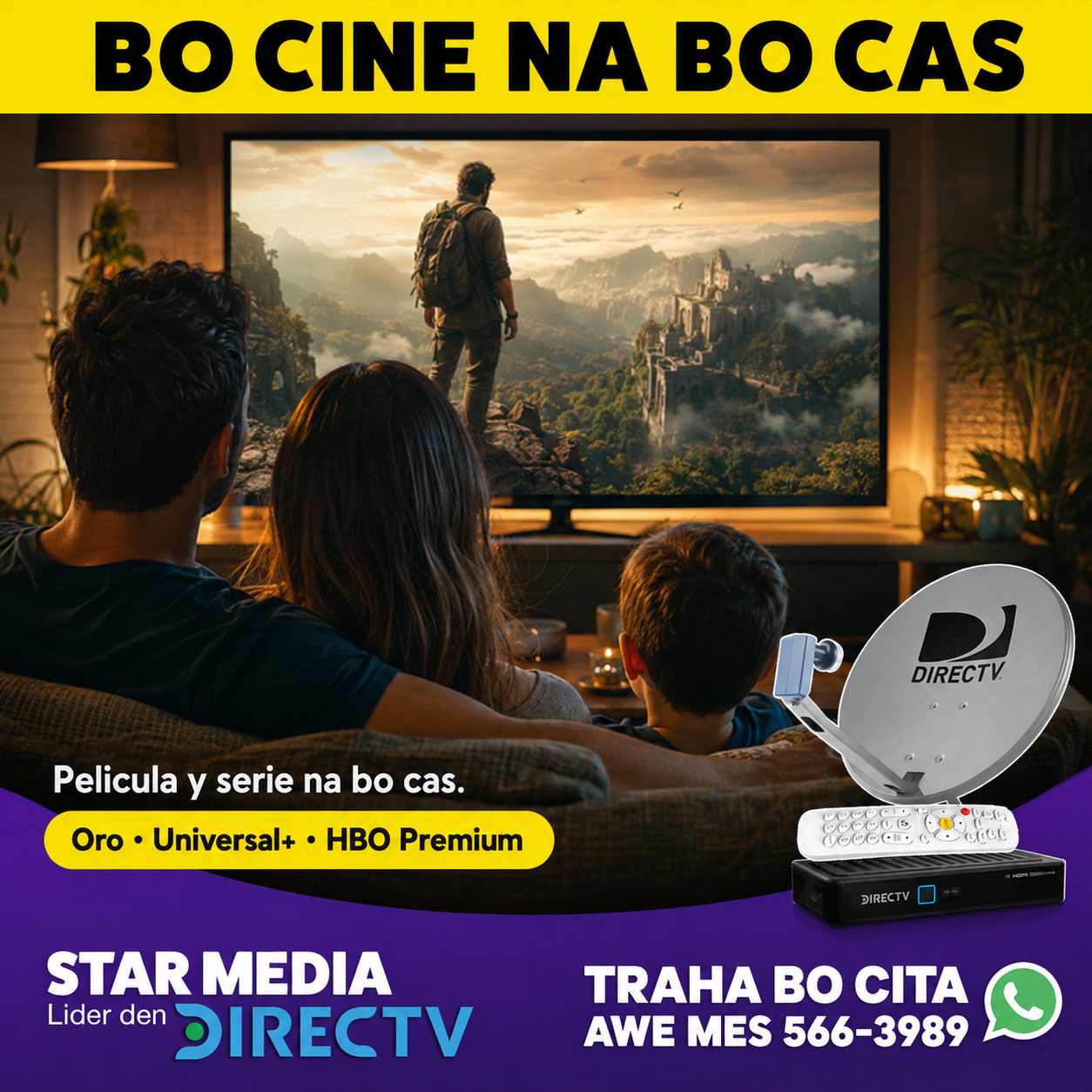 Star Media Aruba Facebook ad: Instalacion Gratis -->>