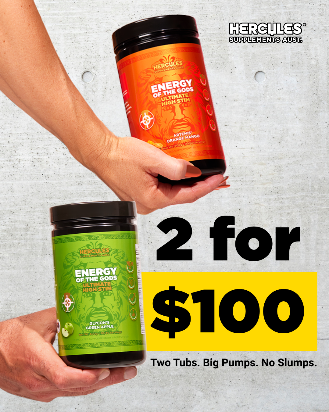Hercules Supplements Aust Facebook ad