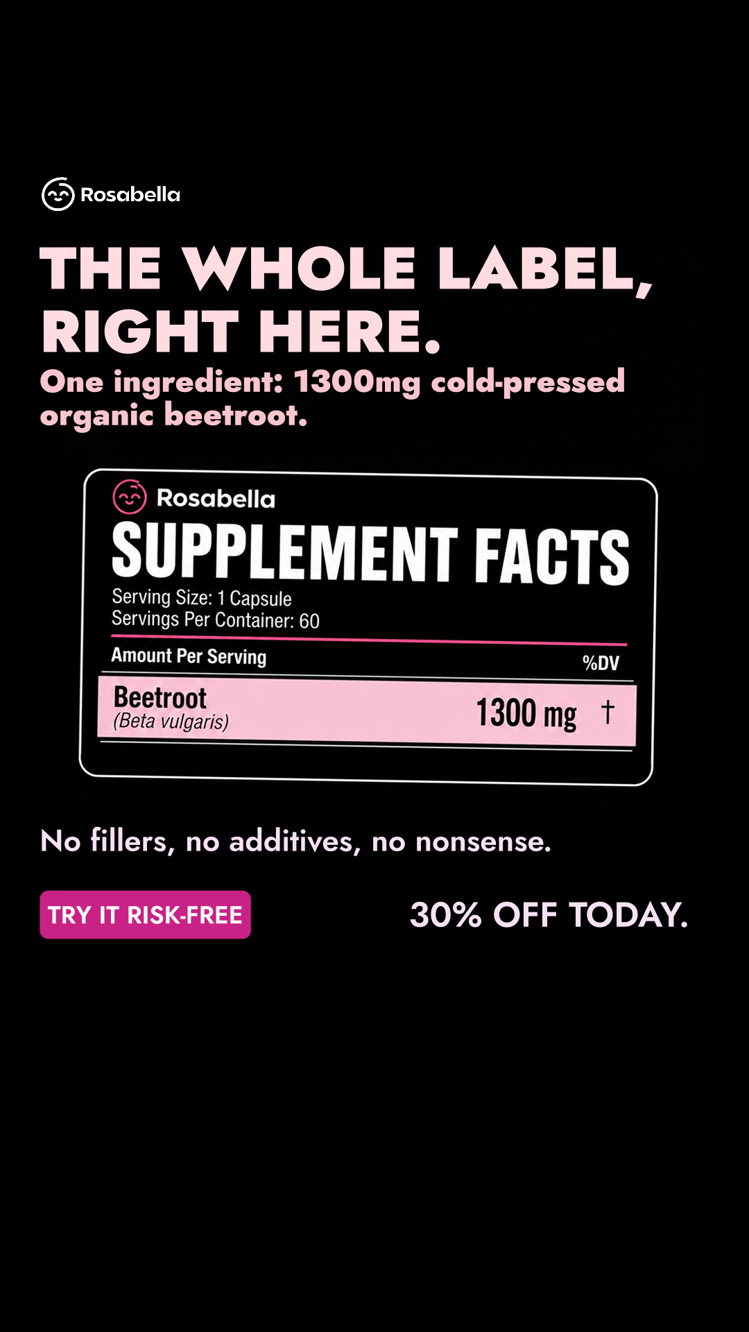 Rosabella Beetroot Facebook ad
