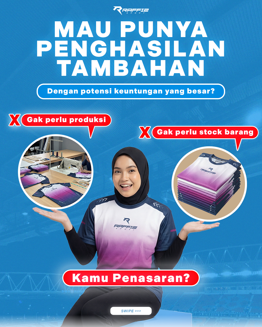 Raffiz Sport Facebook ad: Mau punya penghasilan tambahan dengan potensi keuntungan…