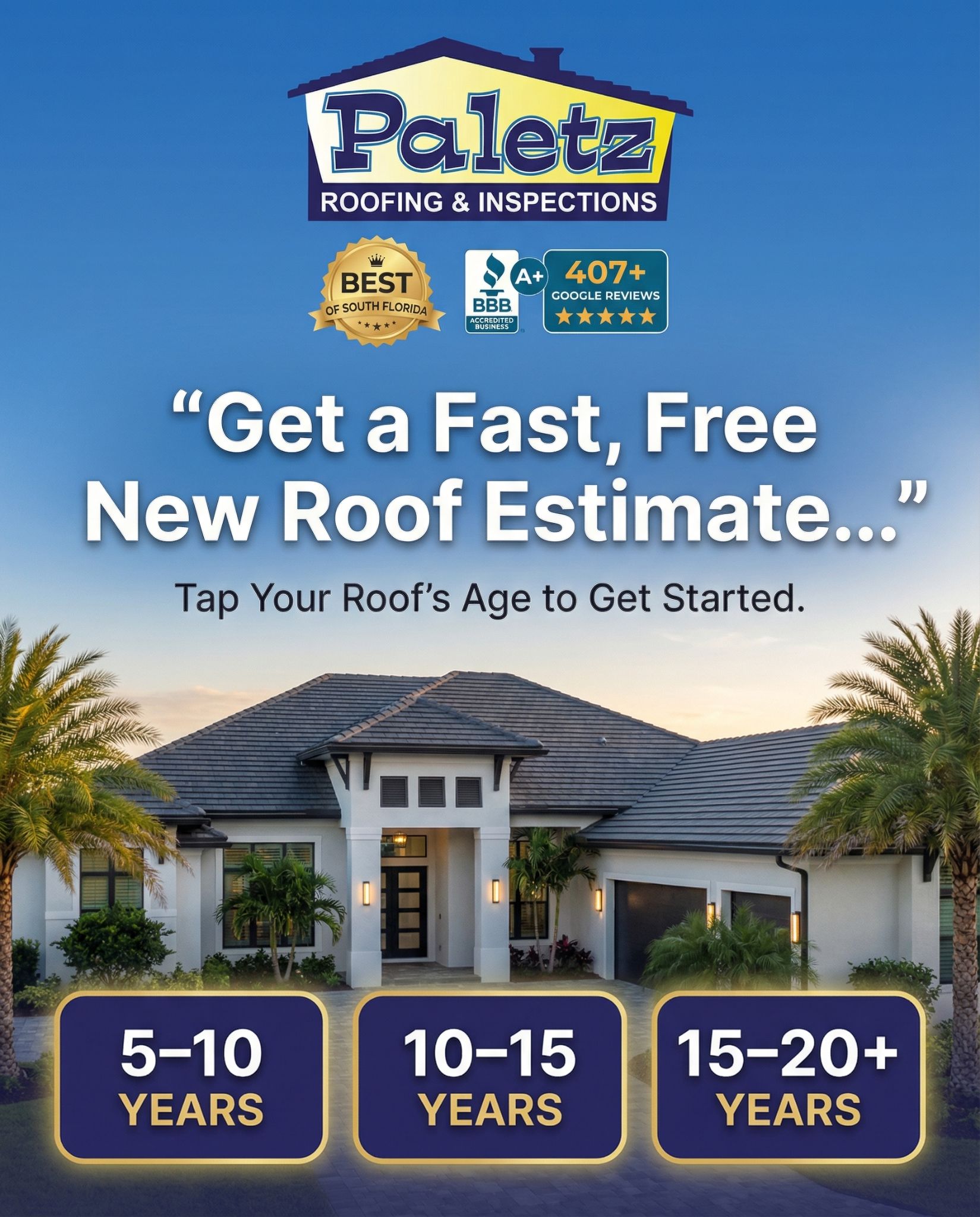 Paletz Roofing & Inspections Facebook ad