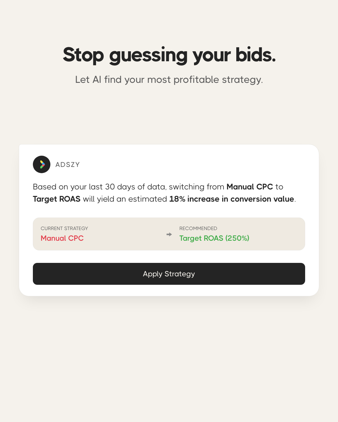Adszy.ai Facebook ad: Start free trial
