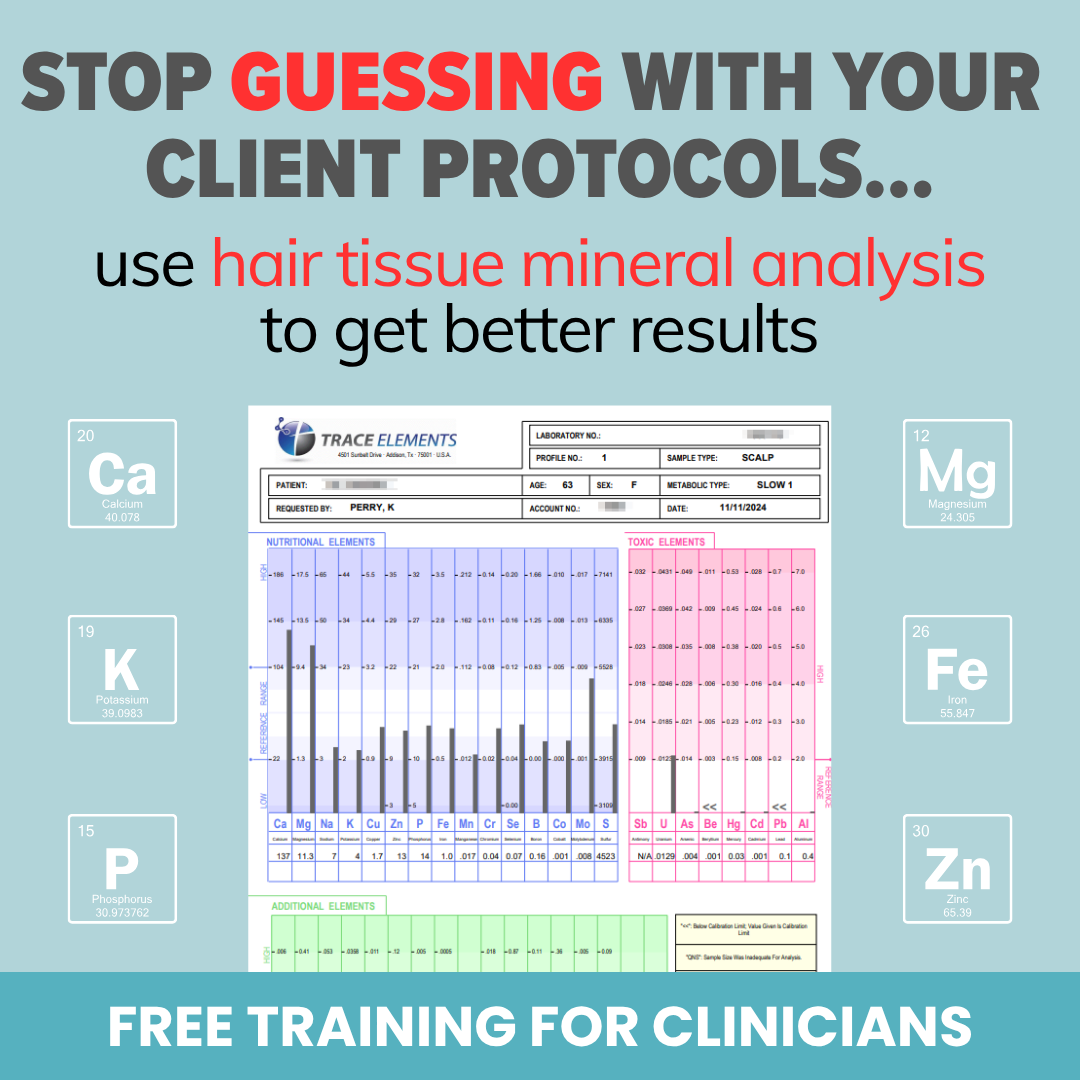 Kendra Perry Inc Facebook ad: Free HTMA Training for Health Pros