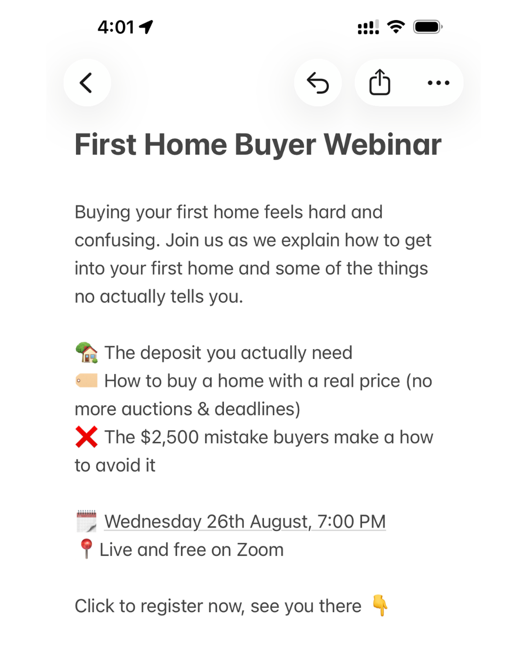 The Property Factory Facebook ad