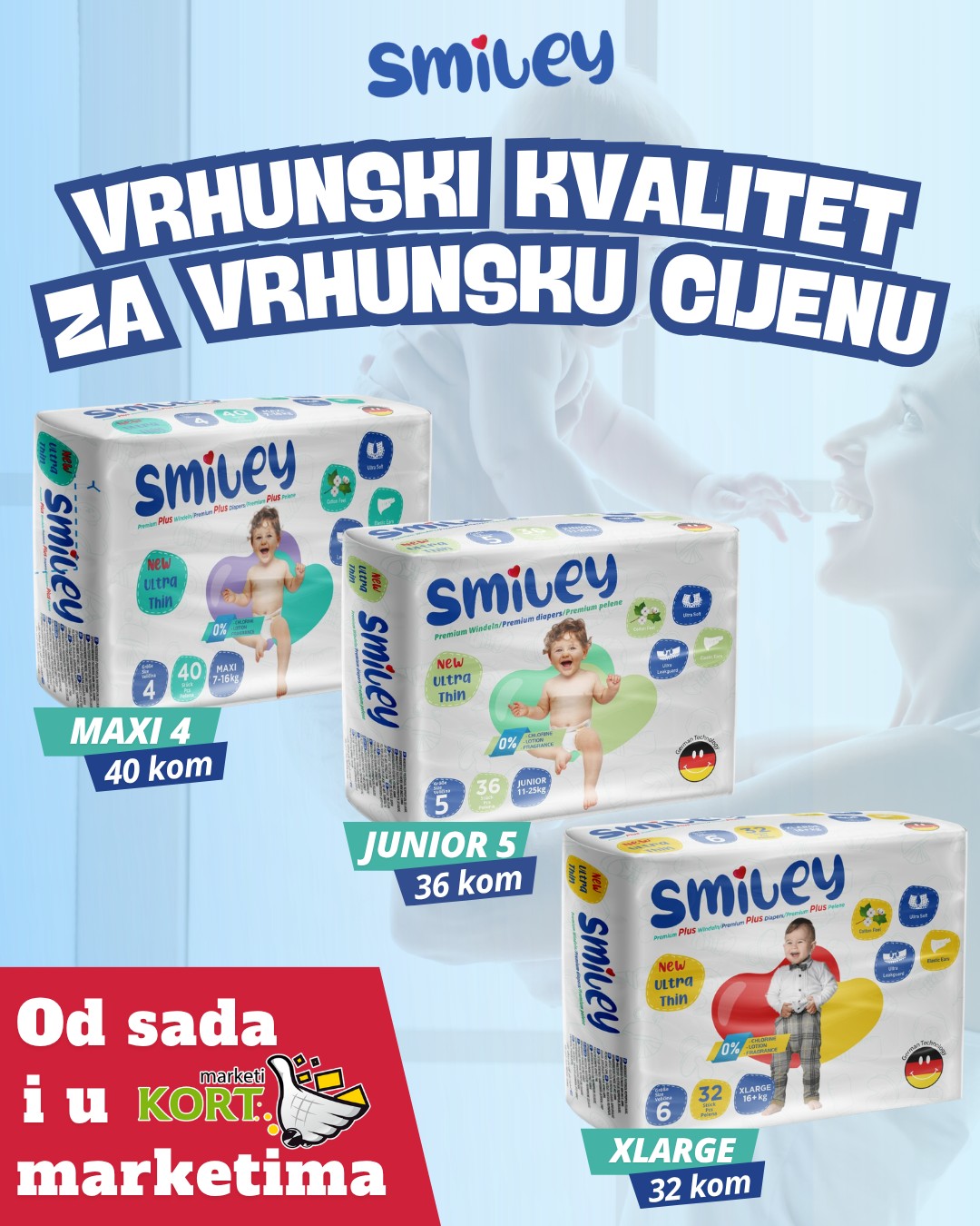 Smiley premium Plus pelene za bebe Facebook ad: Sjajne vijesti za sve roditelje!