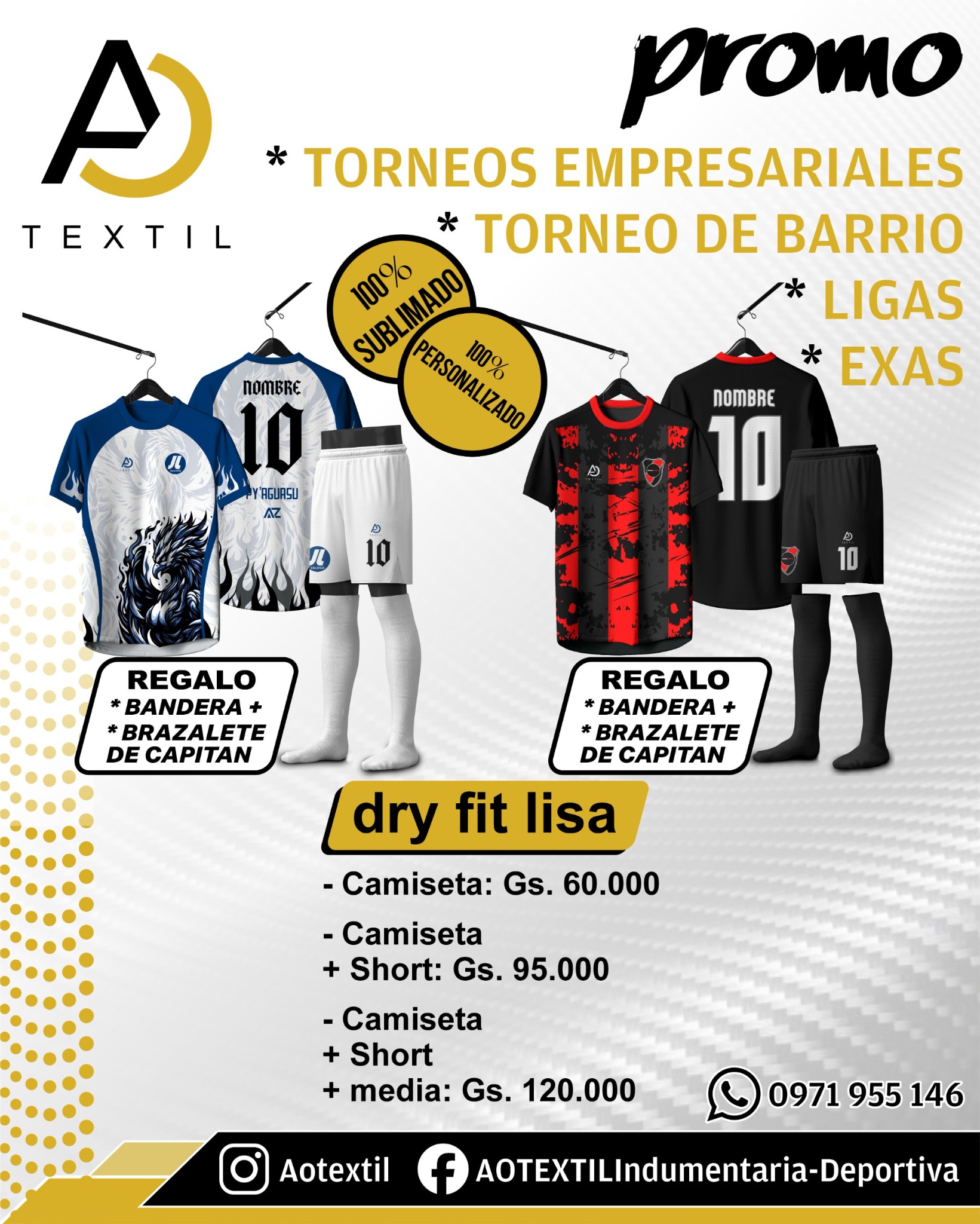 AOTEXTIL/Indumentaria Deportiva Facebook ad from Oct 30, 2025