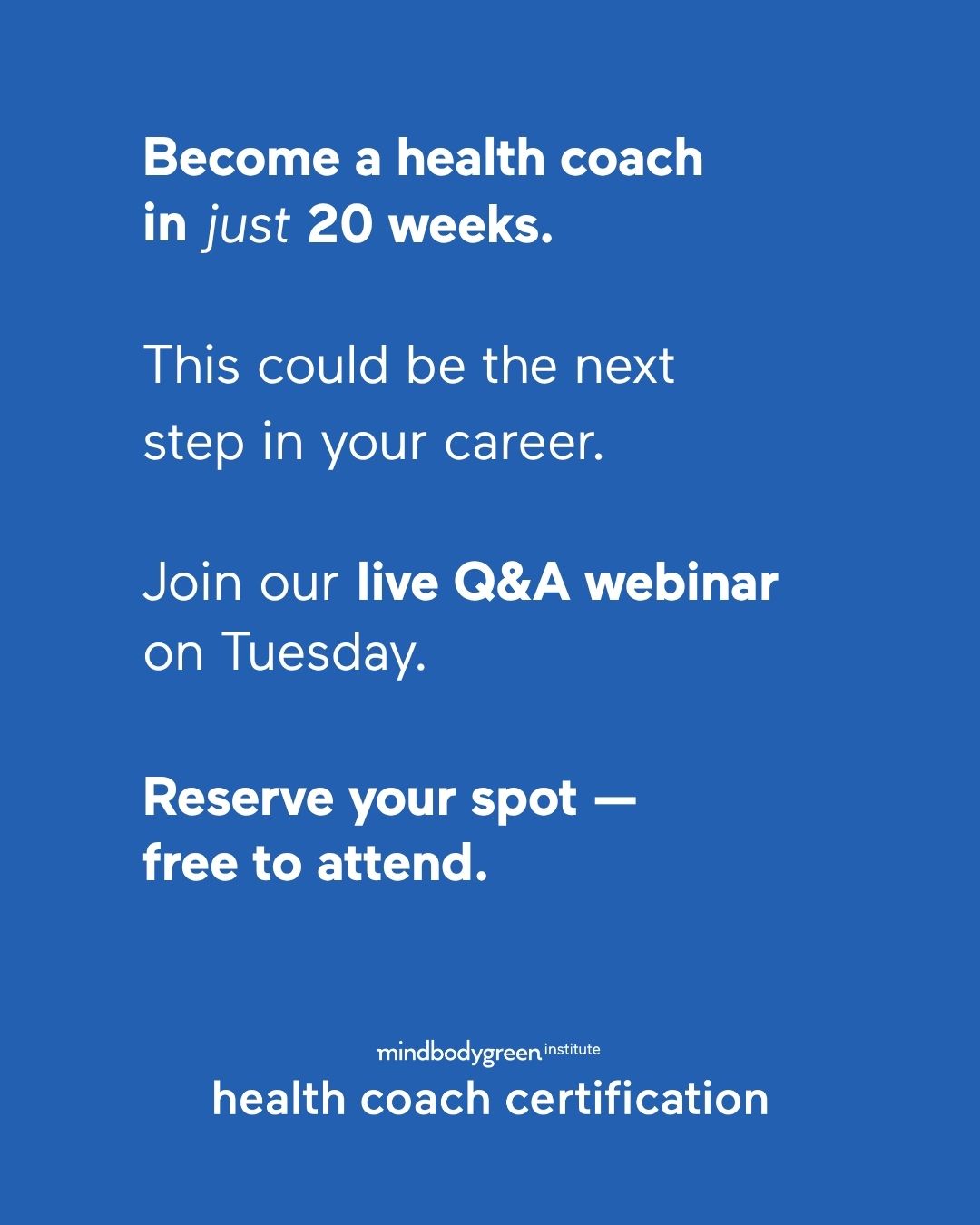 mindbodygreen Institute Facebook ad