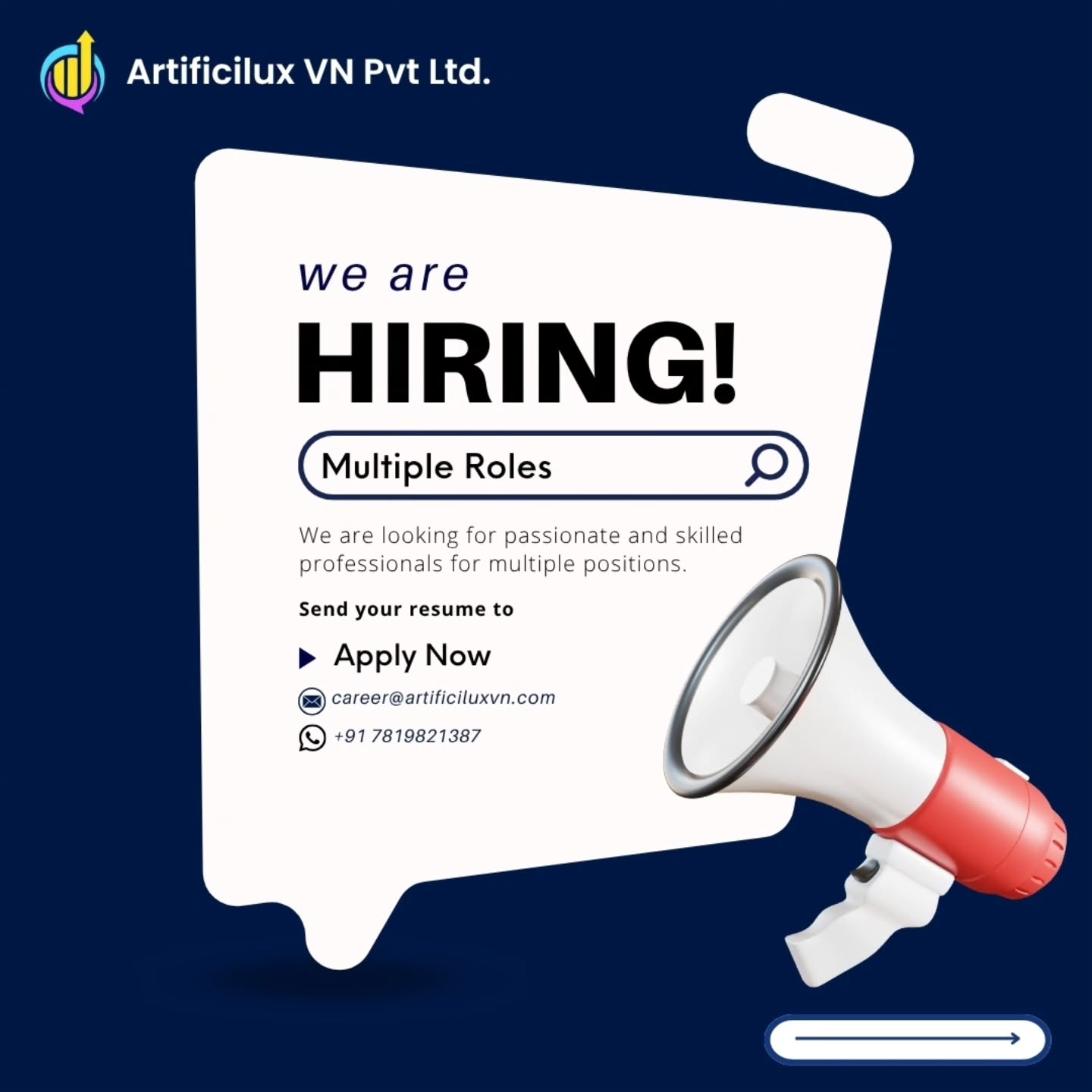 Artificiluxvn Facebook ad: WE’RE BUILDING A POWERHOUSE TEAM