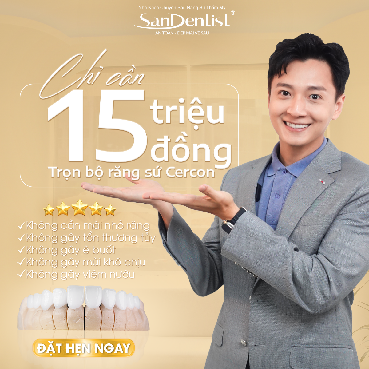 San Dentist Facebook ad: Sở Hữu Nụ Cười Hoàn Hảo Chỉ Cần…