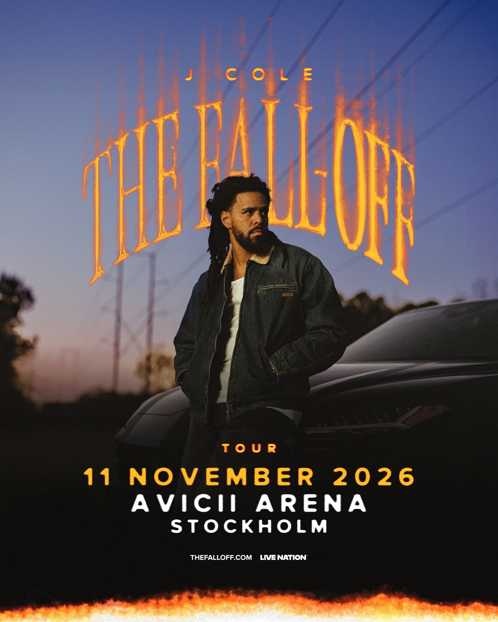Live Nation Sweden Facebook ad: J. Cole | 11 november | Avicii Arena, Stockholm