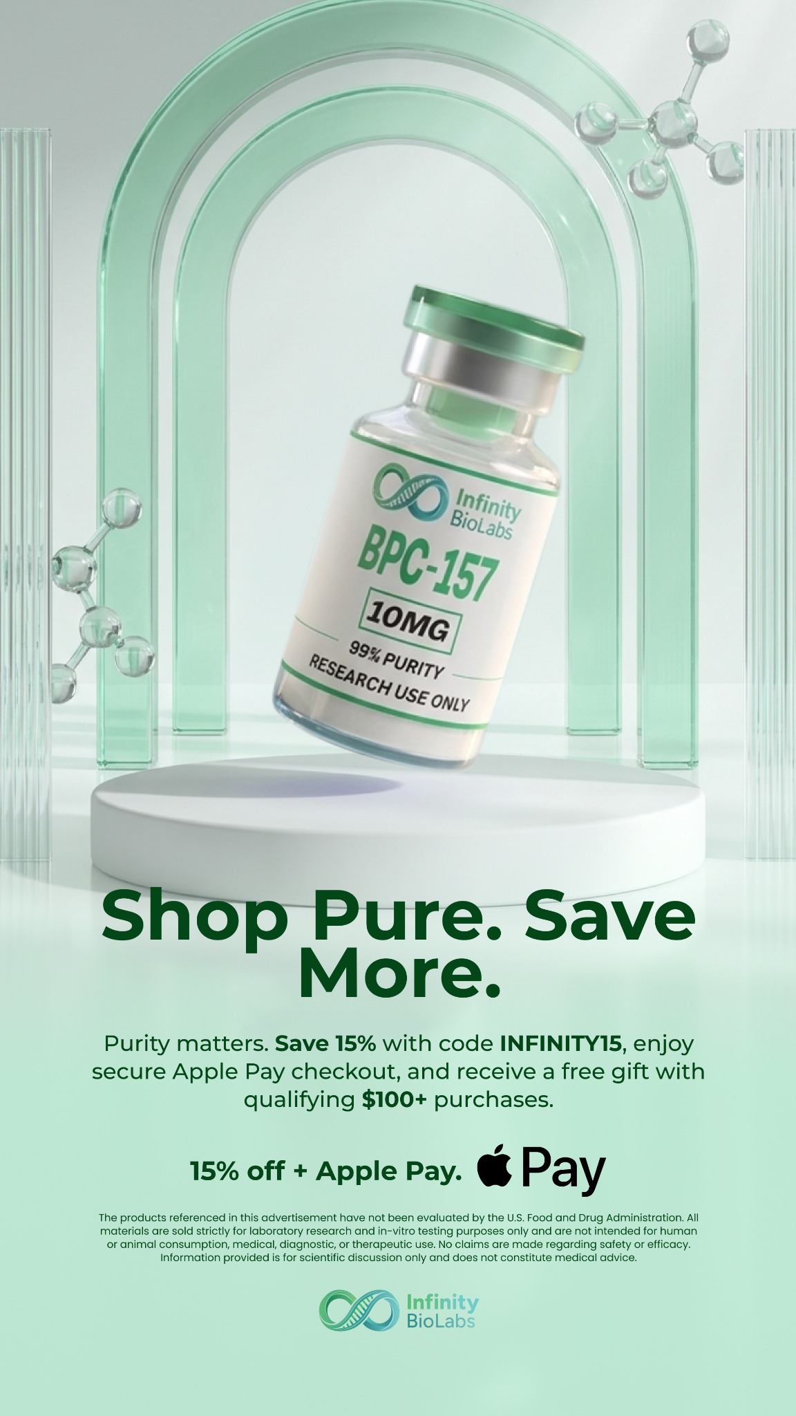 Infinity Bio Labs Facebook ad from Jul 28, 2026