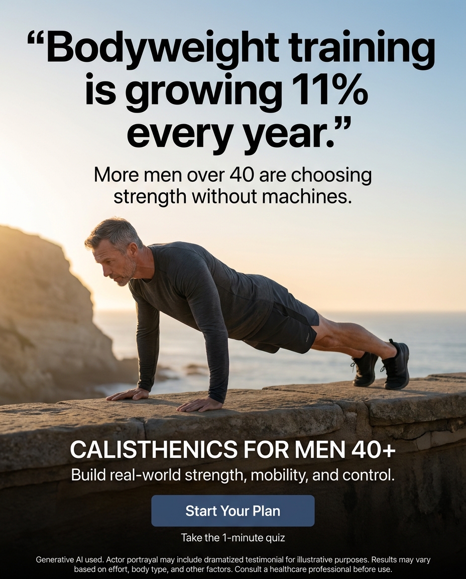 Calisthenics by Ryan Facebook ad: Build Real Strength After 40