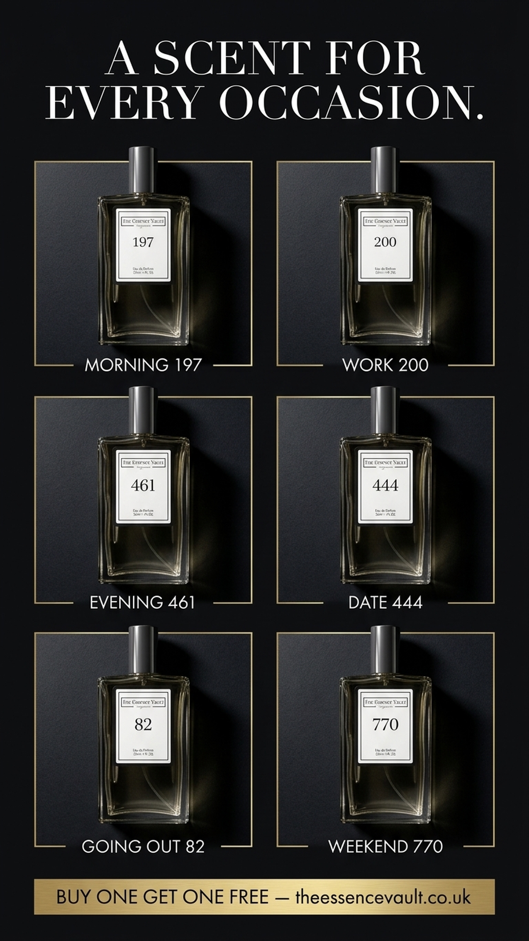 The Essence Vault Facebook ad from Mar 26, 2026
