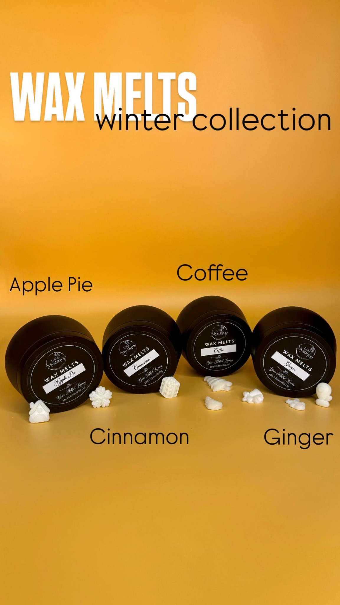 L’Art Mystique Facebook ad: Check out our Scents Winter Collection: Diffusers, Wax…