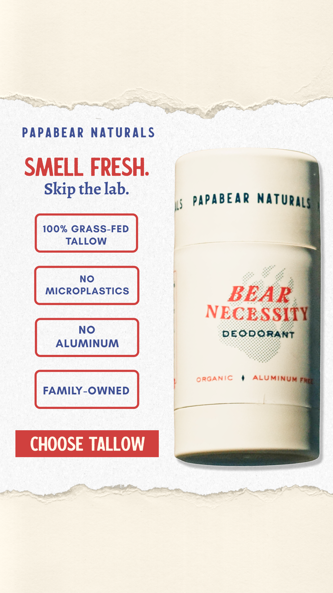 Papabear Naturals Facebook ad