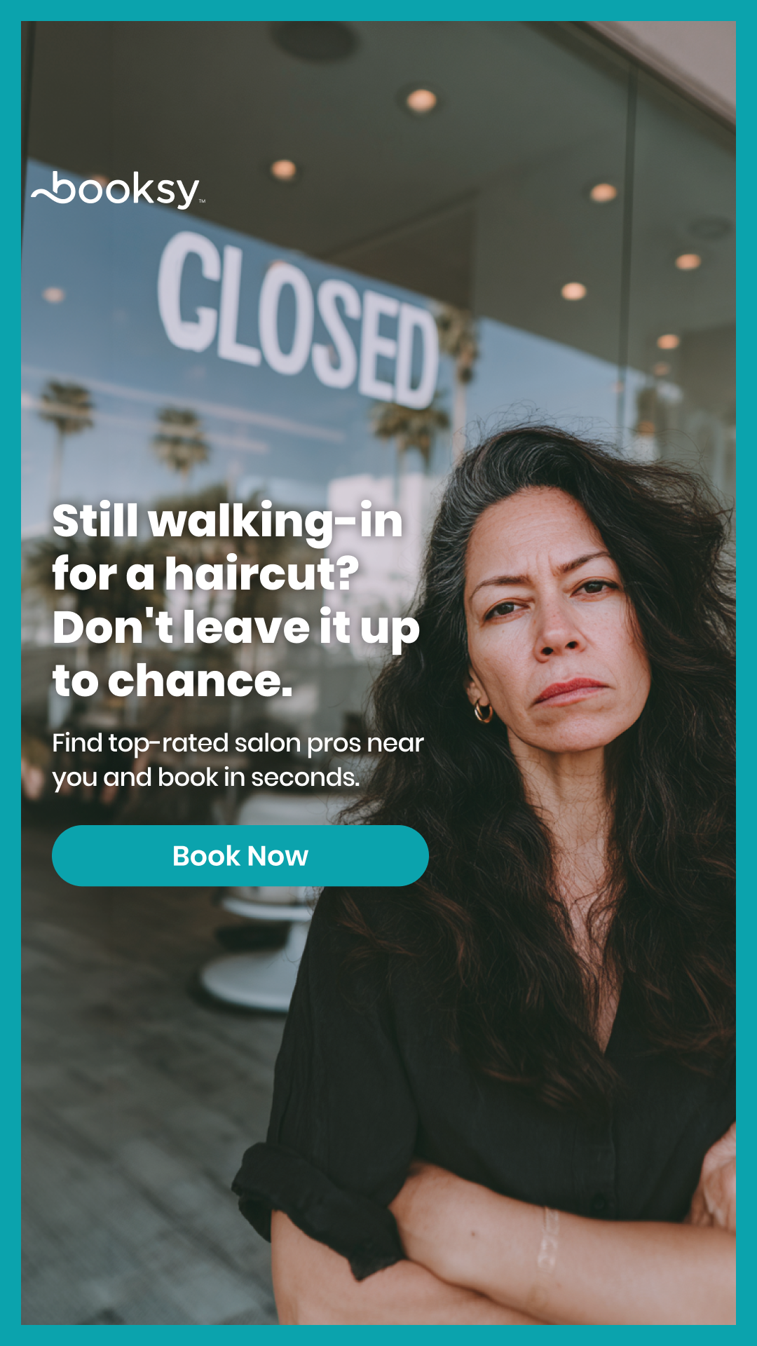 Booksy Facebook ad from Aug 4, 2026