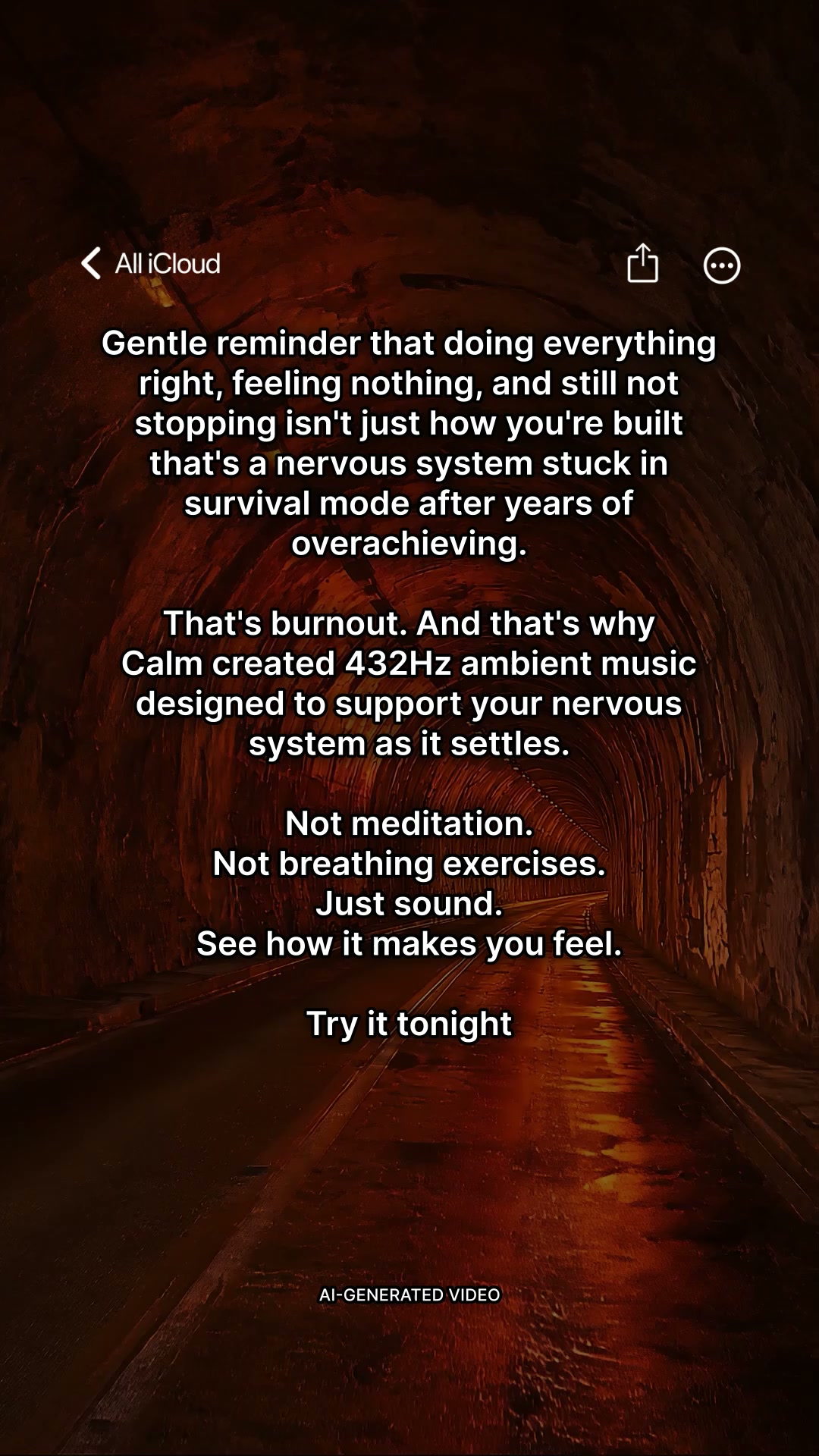 Calm Facebook ad: End body tension faster with EMDR-inspired audio