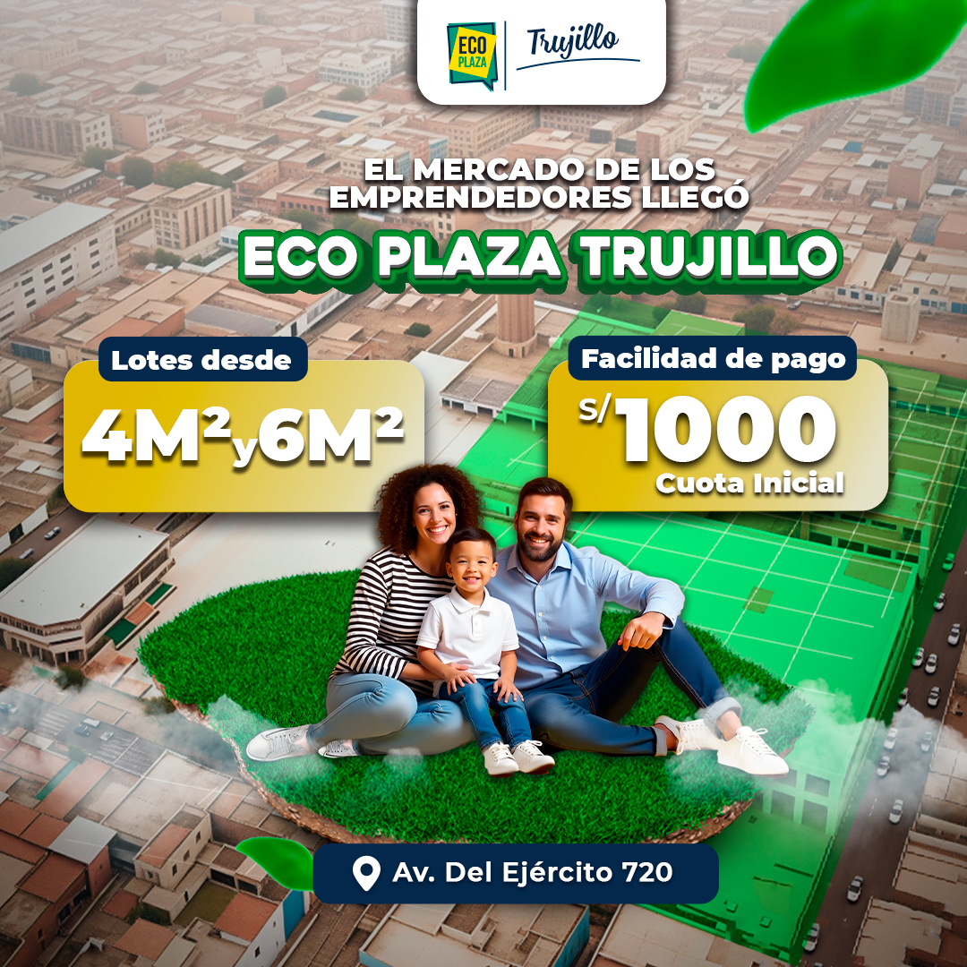 Eco Plaza Trujillo Facebook ad from Apr 9, 2026