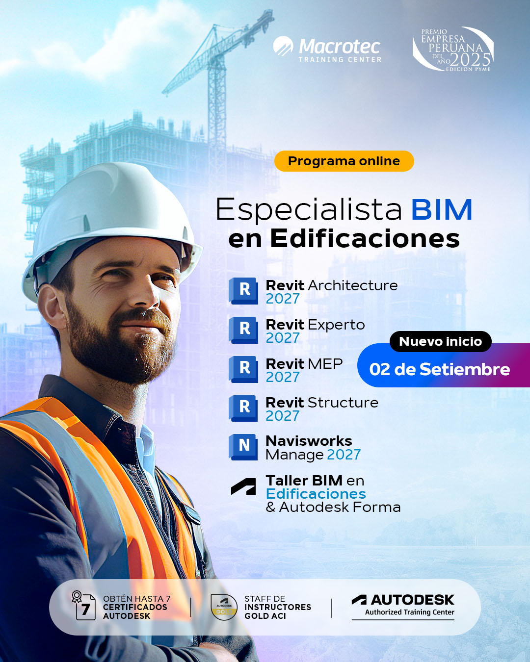 Macrotec Training Center Facebook ad: BIM: La clave para equipos más eficientes