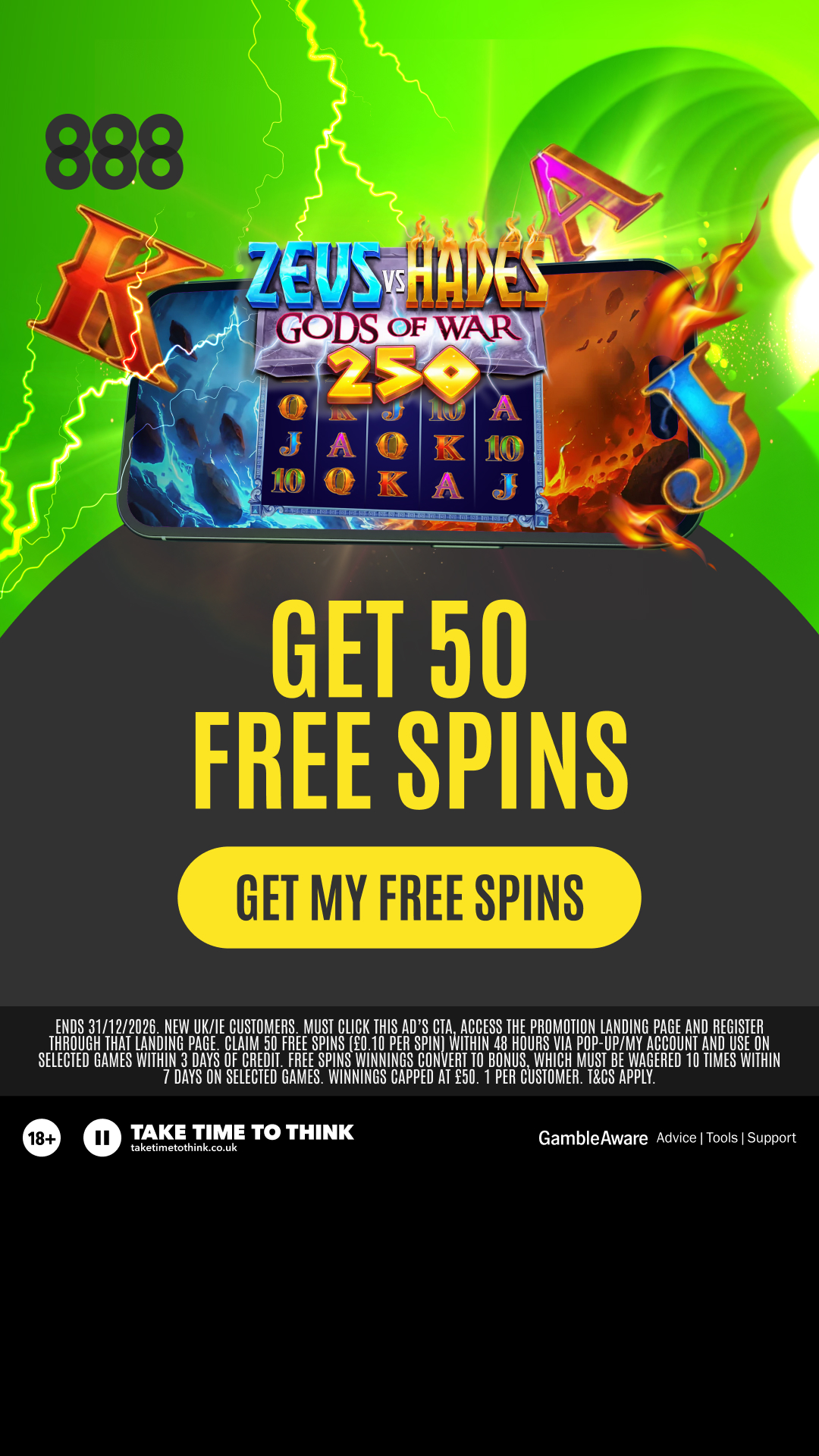 888casino Facebook ad