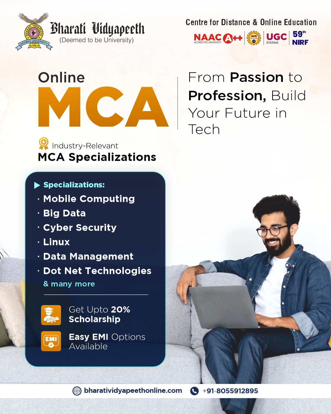 Bharati Vidyapeeth Center for Distance & Online Education Facebook ad