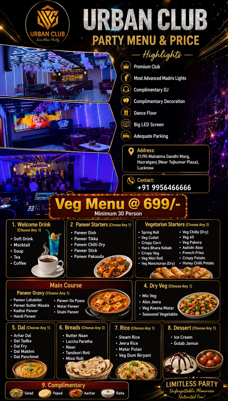 Urban Smoky Cafe & Lounge Facebook ad: Birthday, Anniversary, Corporate, Kitty, Farewell…