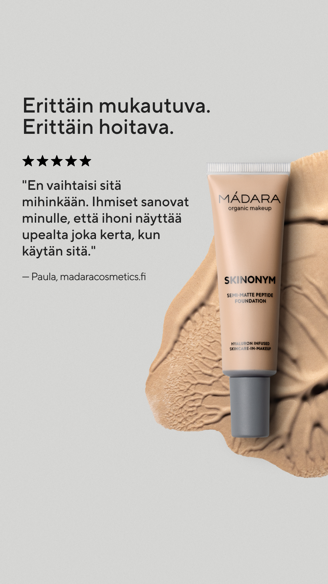 Mádara Organic Skincare Facebook ad