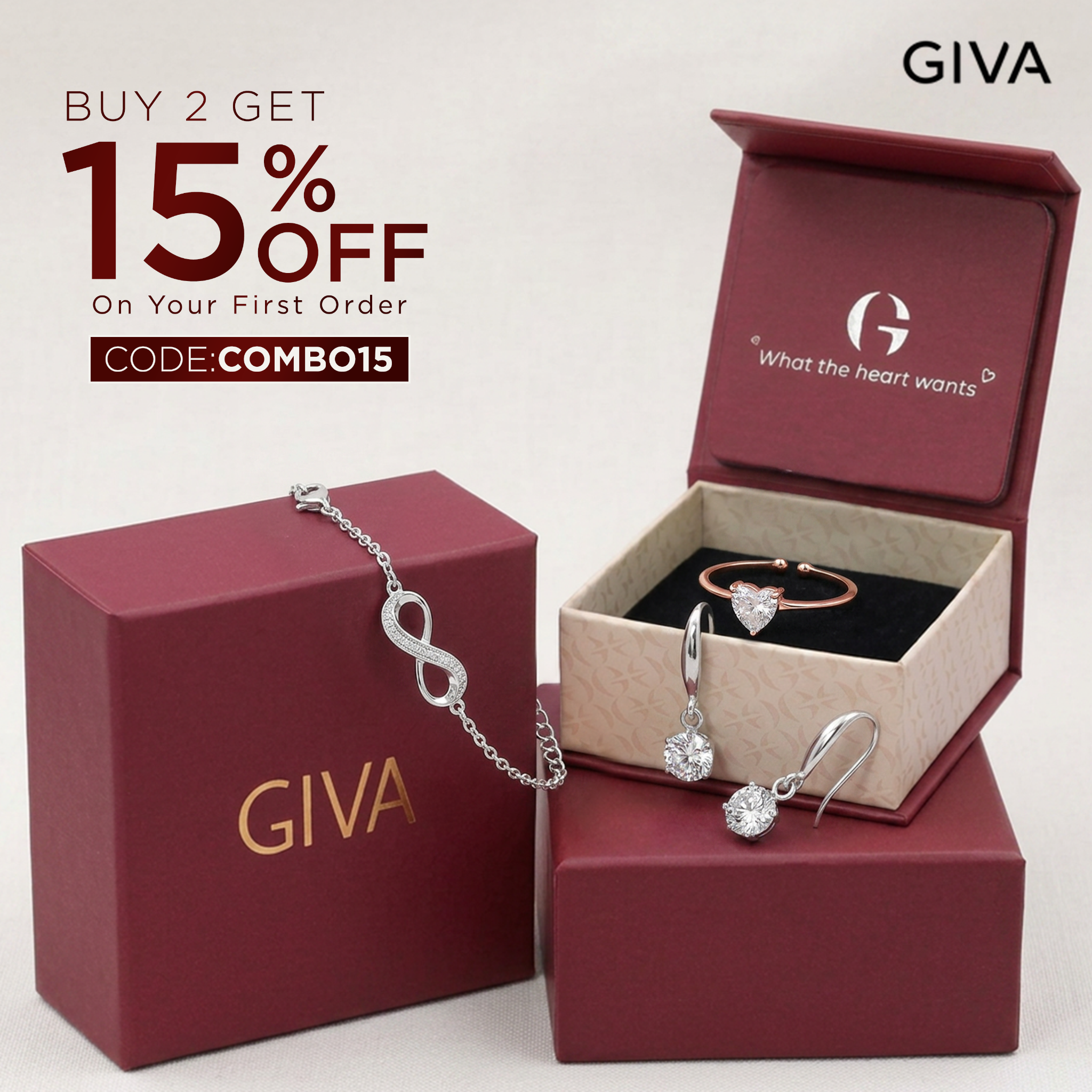 GIVA Facebook ad: Buy 2 Get 15% Off | New Customer Exclusive