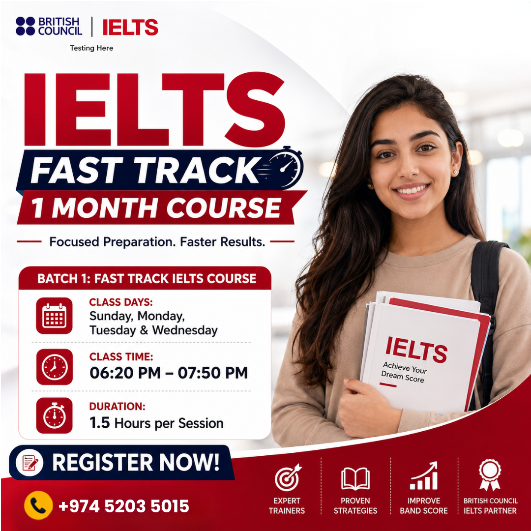 Language Courses in Qatar Facebook ad