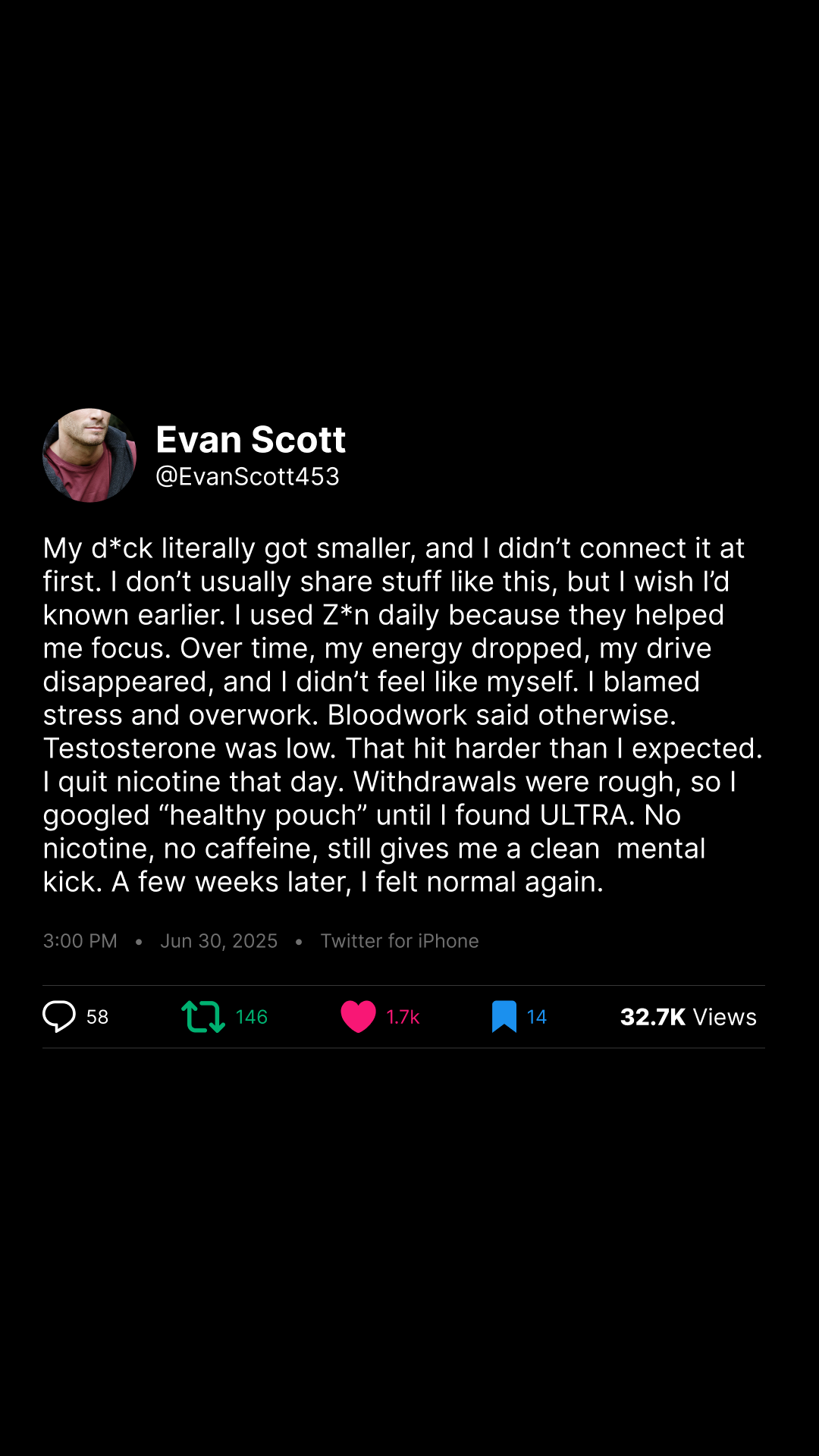 Ultra Pouches Facebook ad