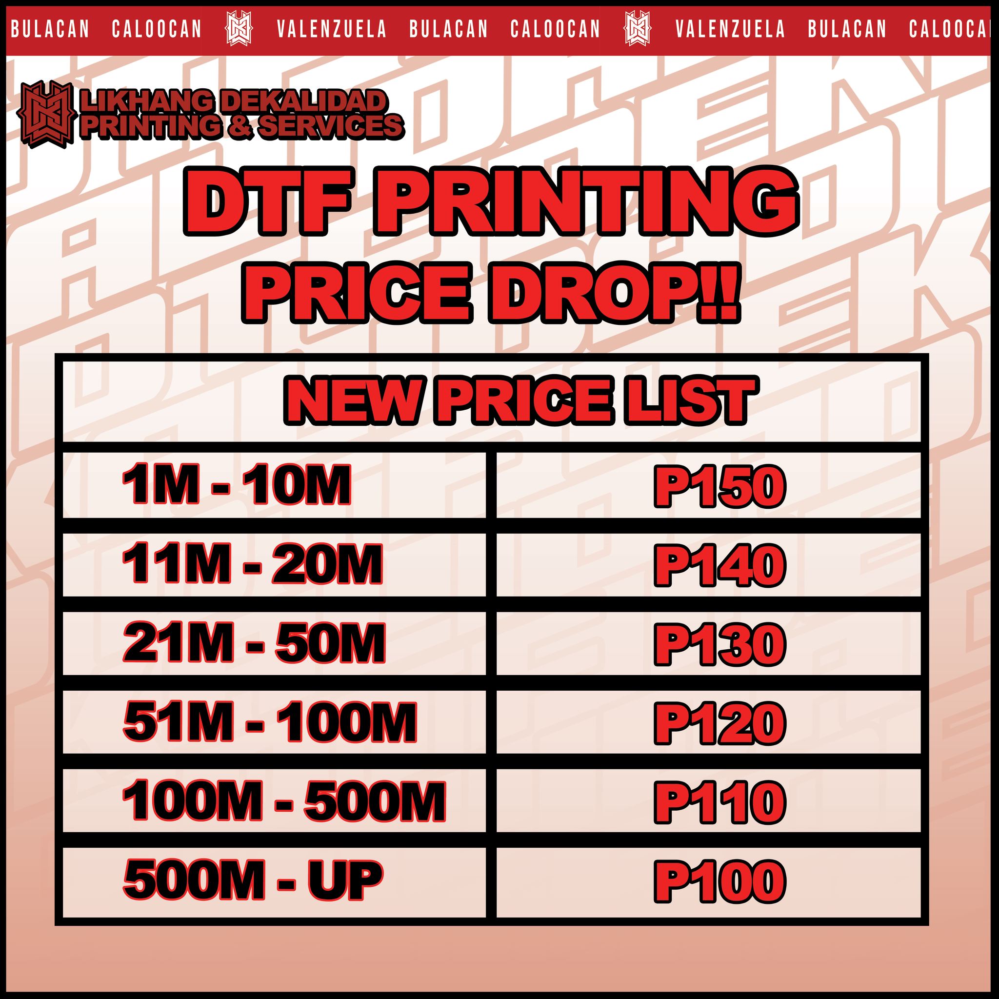 Dekalidad Printing Services Facebook ad