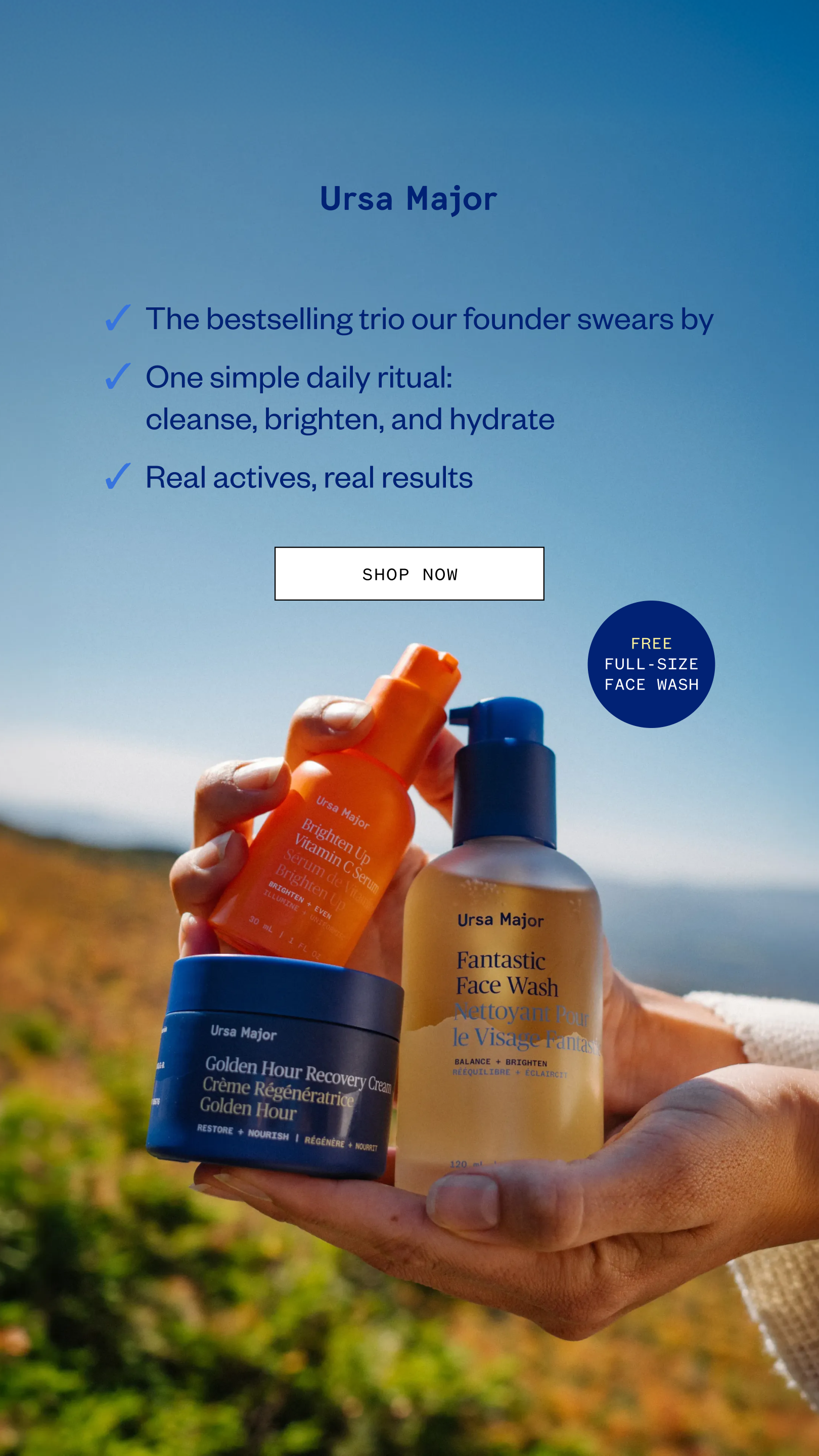 Ursa Major Skincare Facebook ad