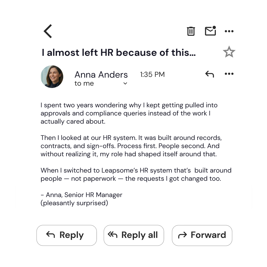 Leapsome Facebook ad