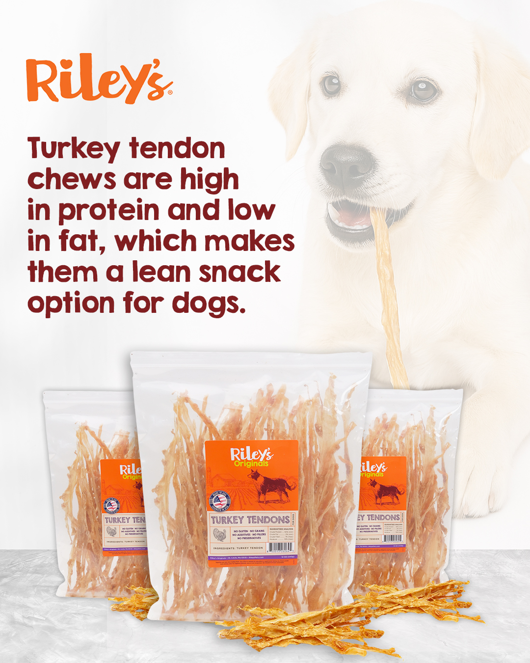 Riley's Pets Dog Treats Facebook ad: Healthy Treats Made With Care