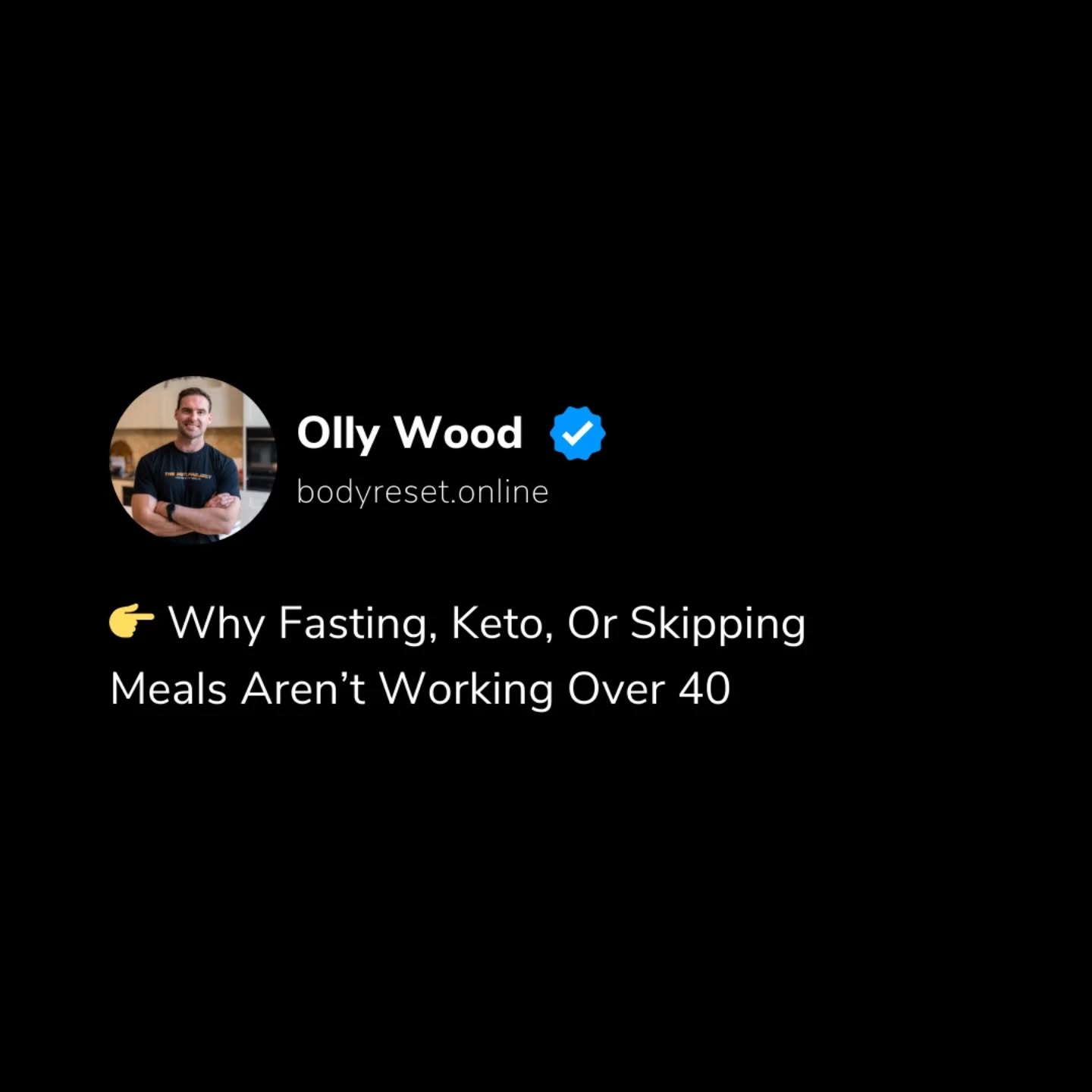 Body Reset - Olly Wood Facebook ad