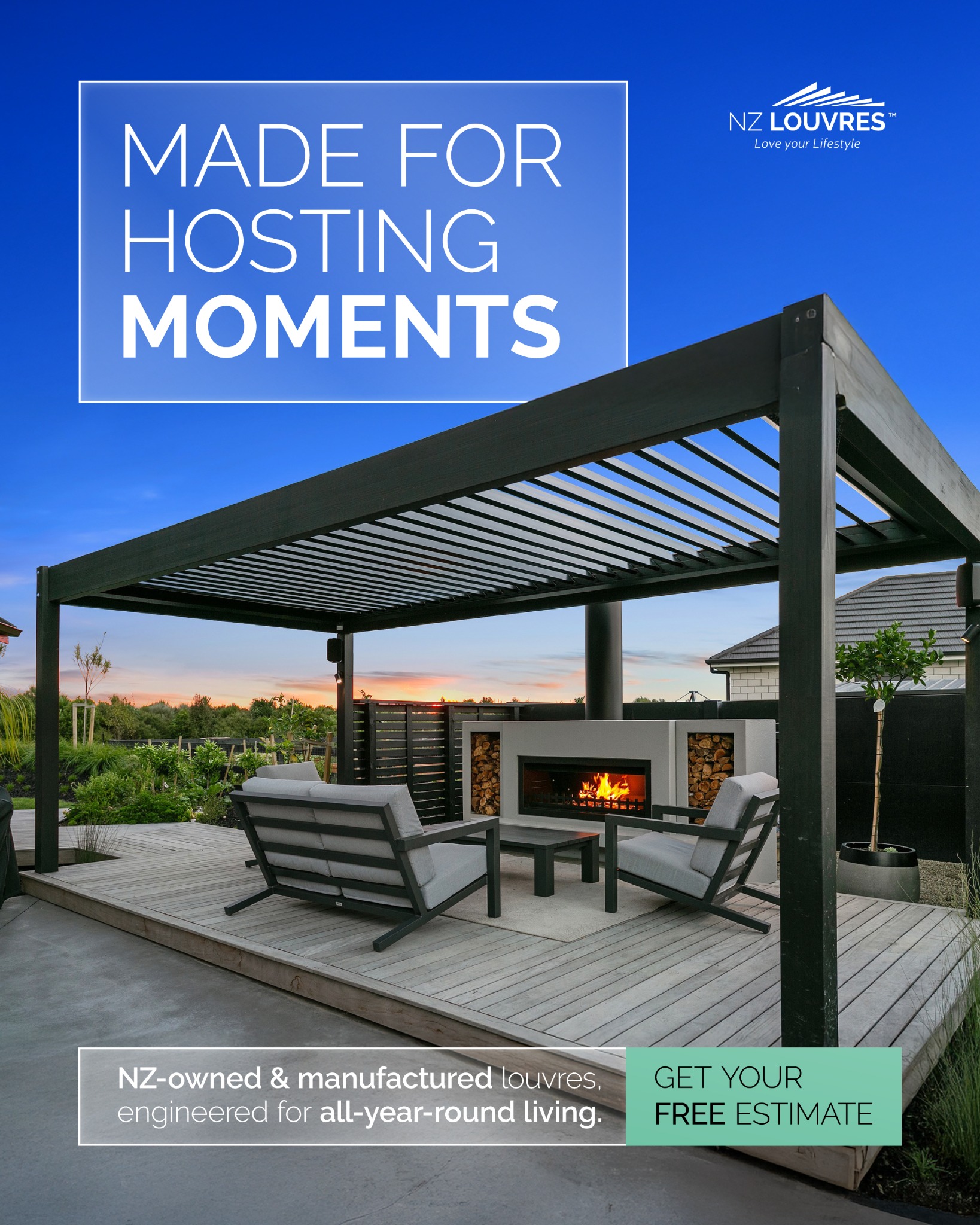 NZ Louvres Facebook ad