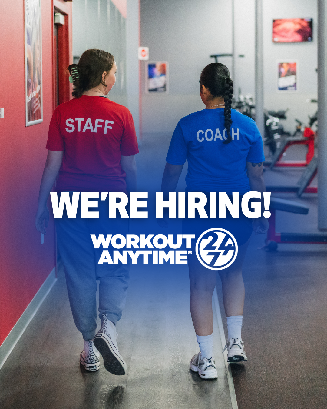Workout Anytime Lynchburg Facebook ad: Coach. Motivate. Lead.