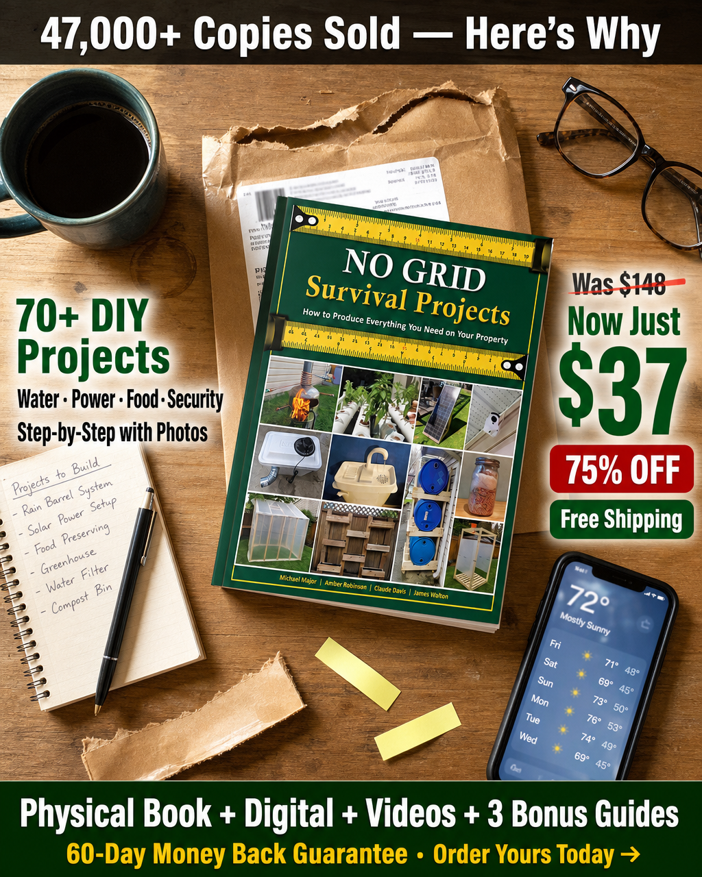 No Grid Survival Projects Facebook ad