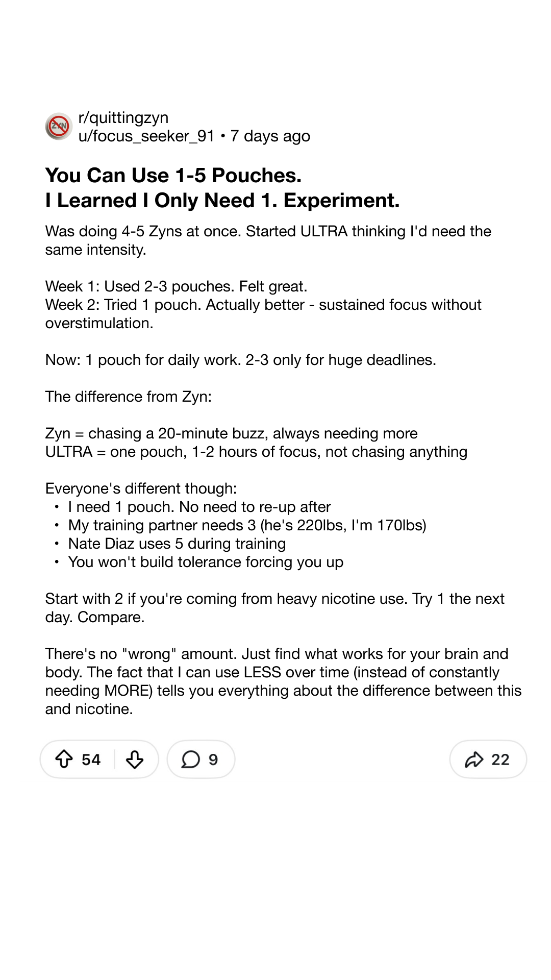 Ultra Pouches Facebook ad