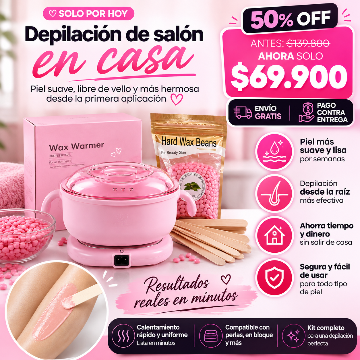 Robi Facebook ad: Depilación de salón, ahora desde casa