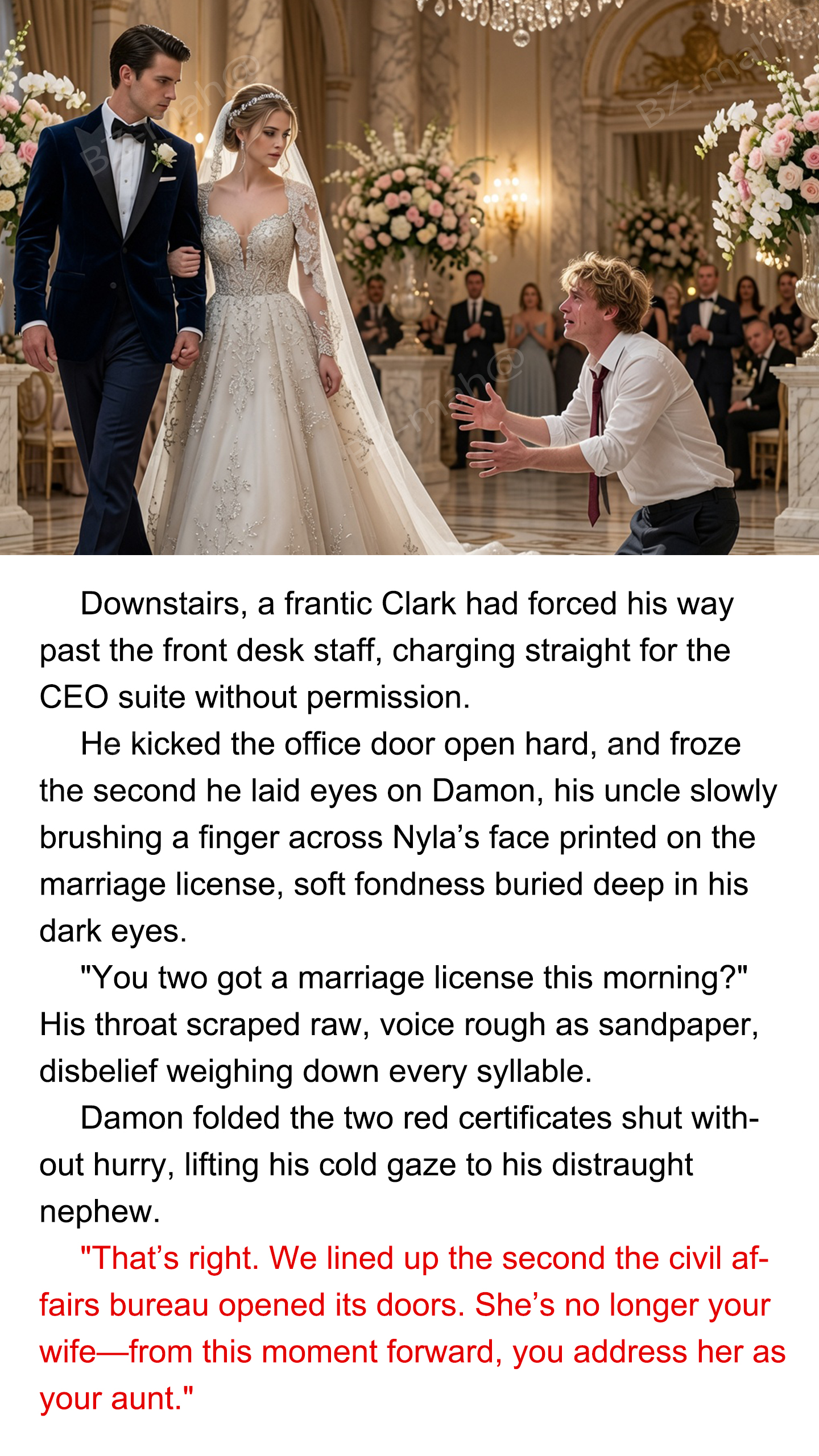 Romance Novel Facebook ad: It's amazing! Click to read now!
