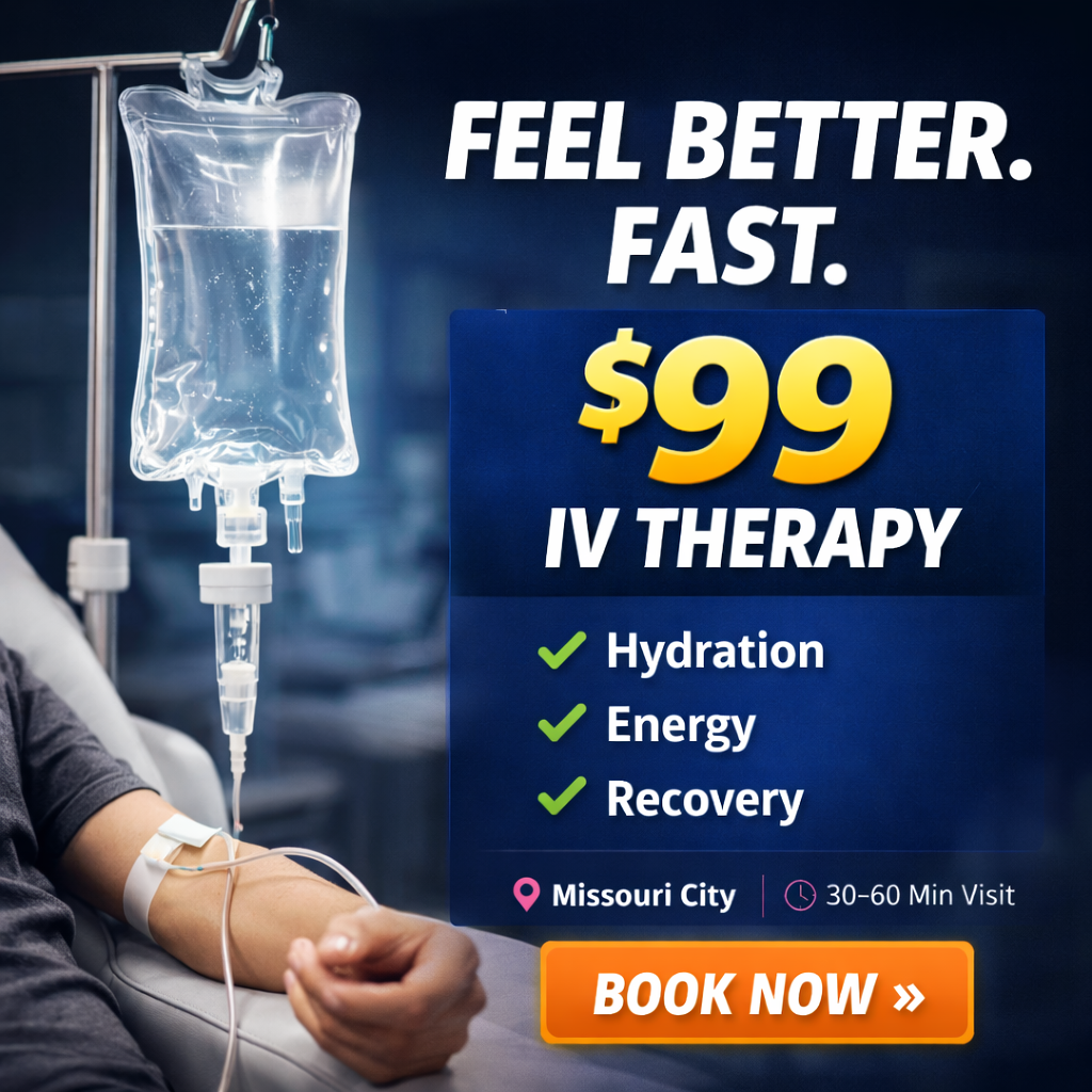 Texas Regional Health-Missouri City, Texas Facebook ad: Your First IV Therapy Treatment, Only $99