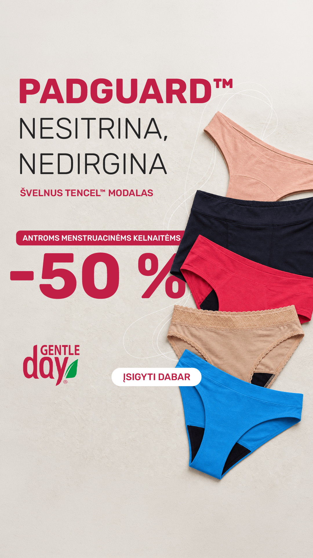 Gentle Day Facebook ad: Pamiršk pratekėjimo baimė