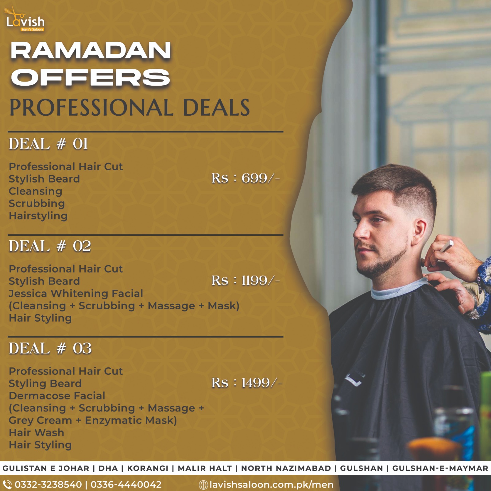 Lavish Men's Salon Facebook ad