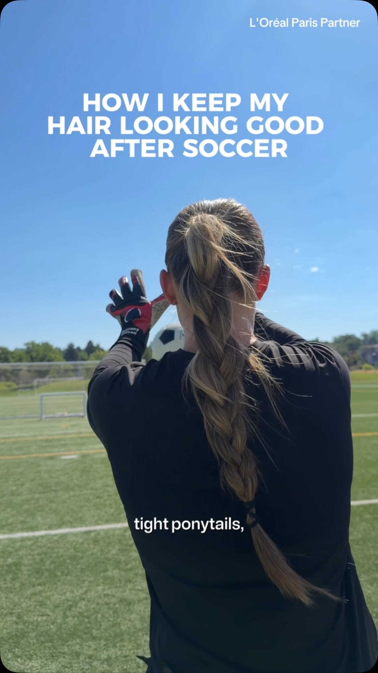 L'Oréal Paris Facebook ad: Soccer is constantly putting my hair to the…