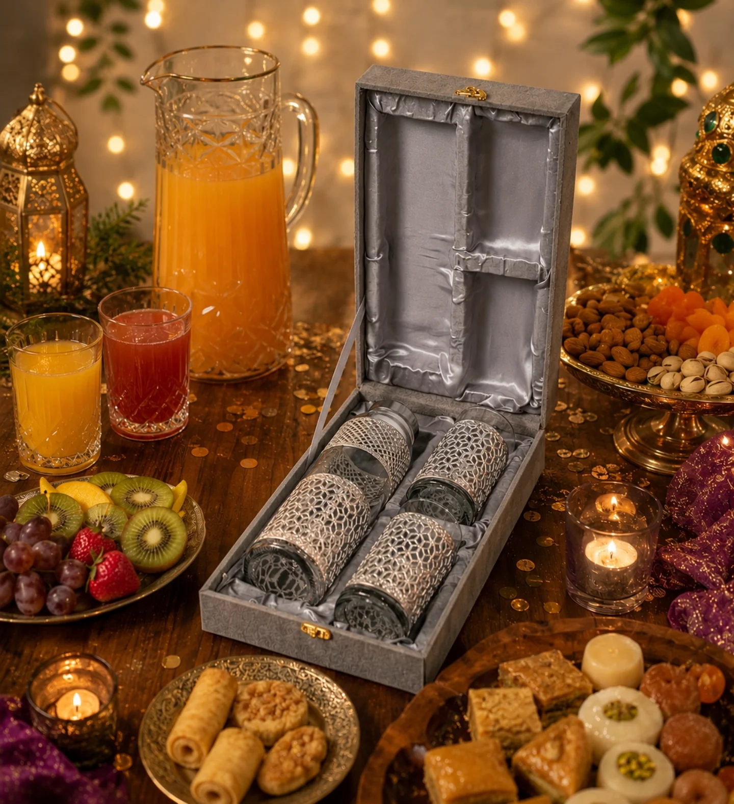 Decor Naka Facebook ad: Beautiful silver plated sleeve on glass bottle with…